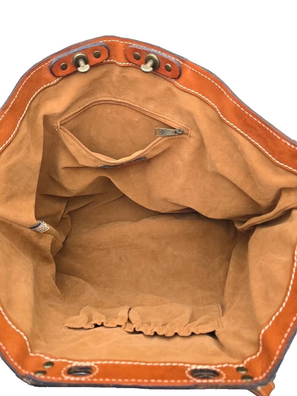 Patricia Nash Benvenuto Floral Distressed Leather Tote Shoulder Bag Studded - Picture 12 of 12